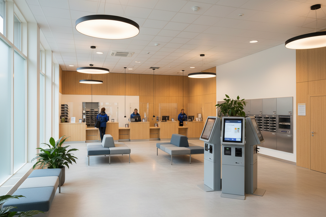 postterminal inomhus